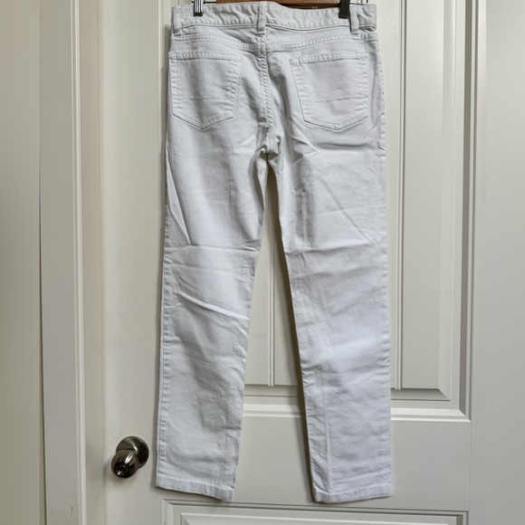 Lands’ End White Denim Low Rise Slim Leg Jeans. Size 28 x 27” - Picture 3 of 7